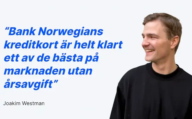Bank Norwegians kreditkort utan årsavgift är bra