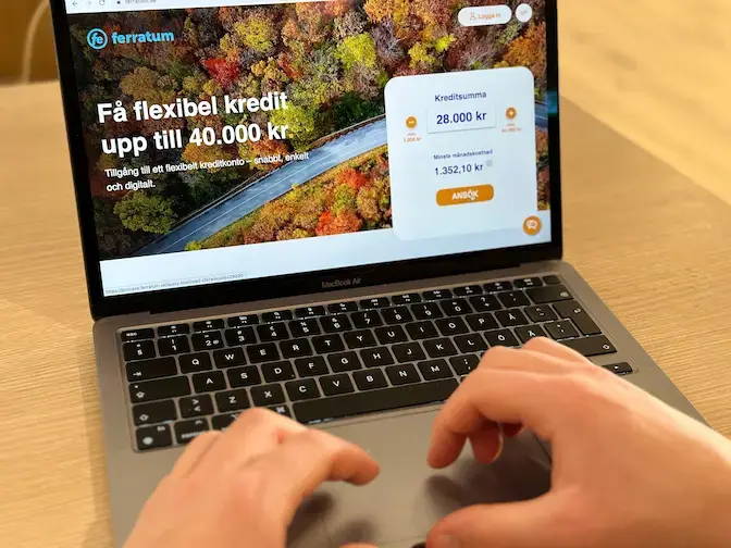 Ferratums kontokredit har fast ränta utan dolda avgifter