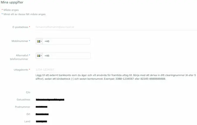Ansökan om Plus 1 sparkonto