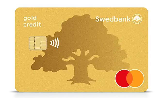 Swedbank Mastercard Guld har hög maxkredit